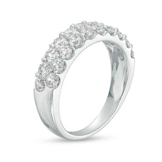 Previously Owned - 1-1/2 CT. T.w. Lab-Grown Diamond Double Row Anniversary Band in 14K White Gold (F/Vs2)