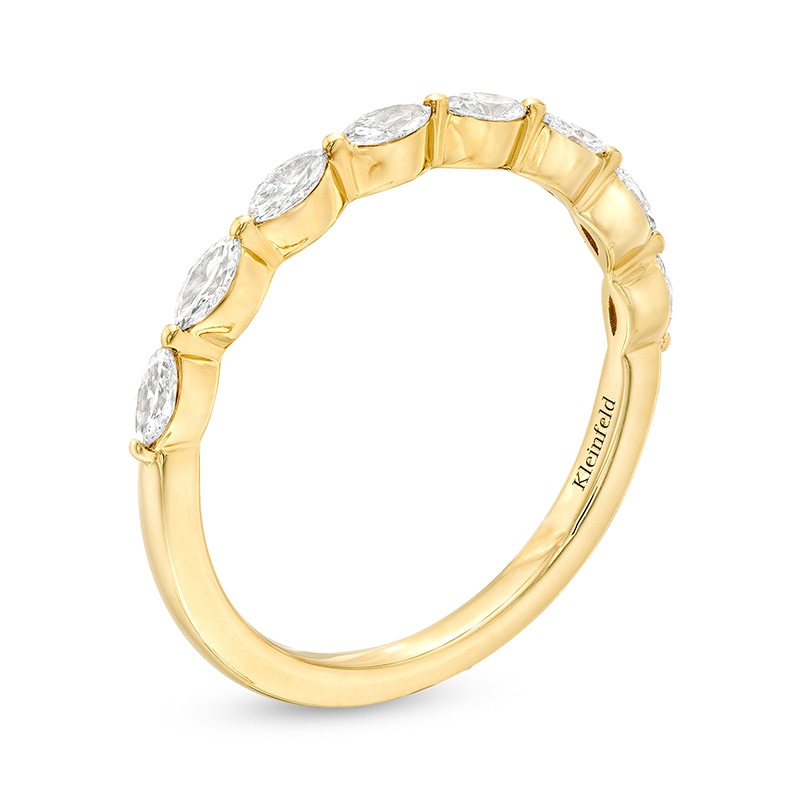 Main Image 3 of Previously Owned - Kleinfeld® x Peoples 1/2 CT. T.W.  Marquise Lab-Grown Diamond Eight Stone Band in 18K Gold