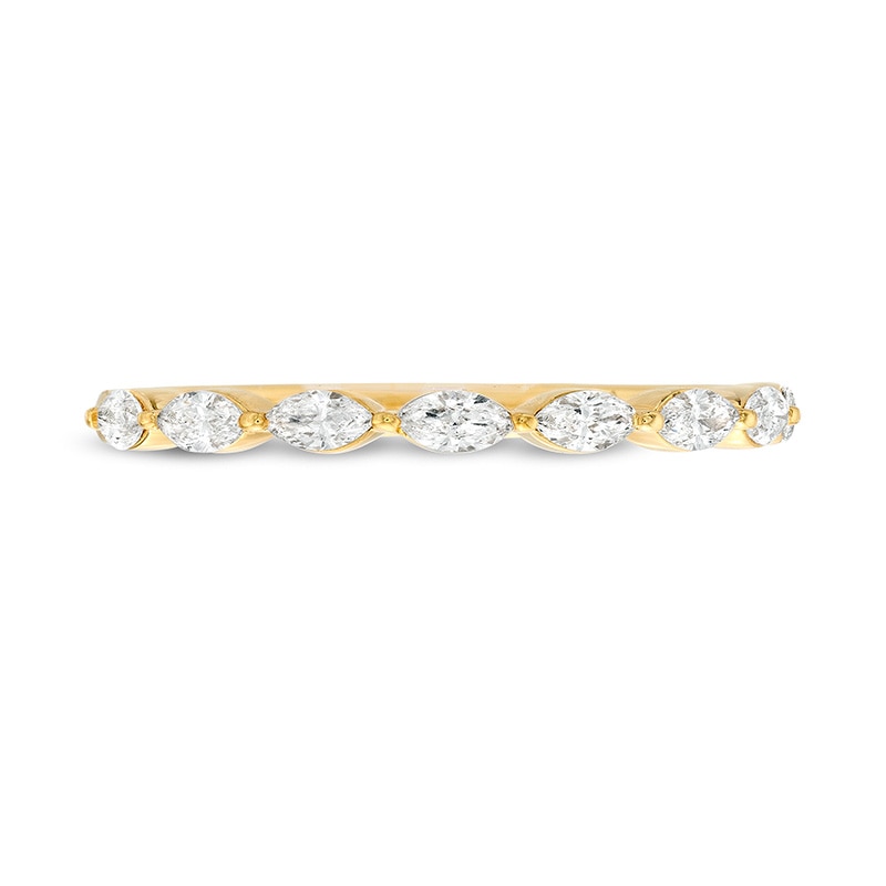 Main Image 4 of Previously Owned - Kleinfeld® x Peoples 1/2 CT. T.W.  Marquise Lab-Grown Diamond Eight Stone Band in 18K Gold
