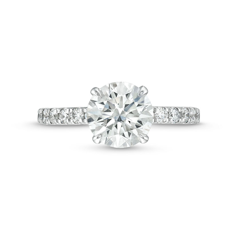 Main Image 4 of Previously Owned - 2-1/2 CT. T.W. Lab-Grown Diamond Engagement Ring in 14K White Gold (H/SI2)