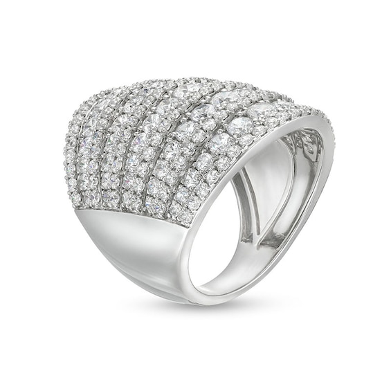 Previously Owned - 4 CT. T.w. Lab-Grown Diamond Colosseum Multi-Row Ring in 10K White Gold (F/Si2)