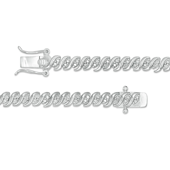 Previously Owned - 2 CT. T.w. Diamond Tennis Necklace in Sterling Silver - 17"