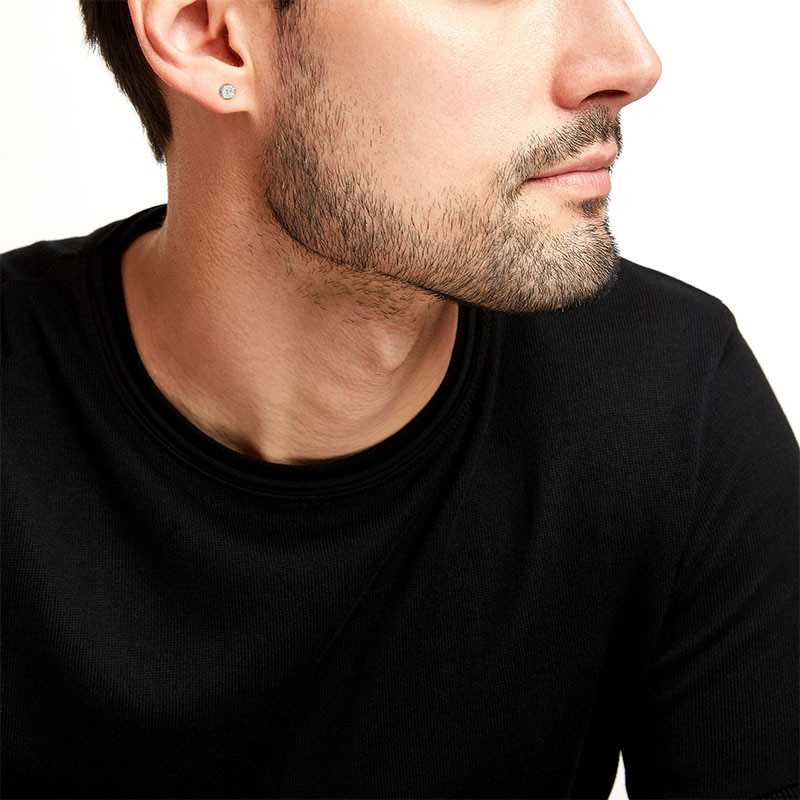 Main Image 2 of Previously Owned - 1/4 CT. T.W. Multi-Diamond Stud Earrings in 10K White Gold