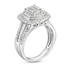 Thumbnail Image 3 of Previously Owned - 1 CT. T.W. Princess-Cut Multi-Diamond Frame Vintage-Style Engagement Ring in 10K White Gold