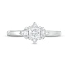 Thumbnail Image 4 of Previously Owned - Vera Wang Love Collection 3/4 CT. T.W. Princess-Cut Diamond Ornate Engagement Ring in 14K White Gold