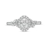 Thumbnail Image 3 of Previously Owned - Vera Wang Love Collection 3/4 CT. T.W. Oval Diamond Frame Engagement Ring in 14K White Gold