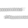 Thumbnail Image 3 of Previously Owned - 2 CT. T.W. Diamond Cuban Curb Chain Bracelet in Sterling Silver - 8.5"