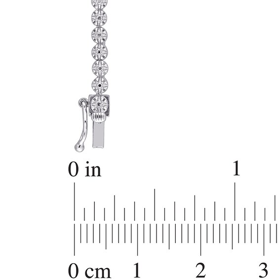 Previously Owned - 1 CT. T.w. Diamond Graduated Tennis Necklace in Sterling Silver – 17"