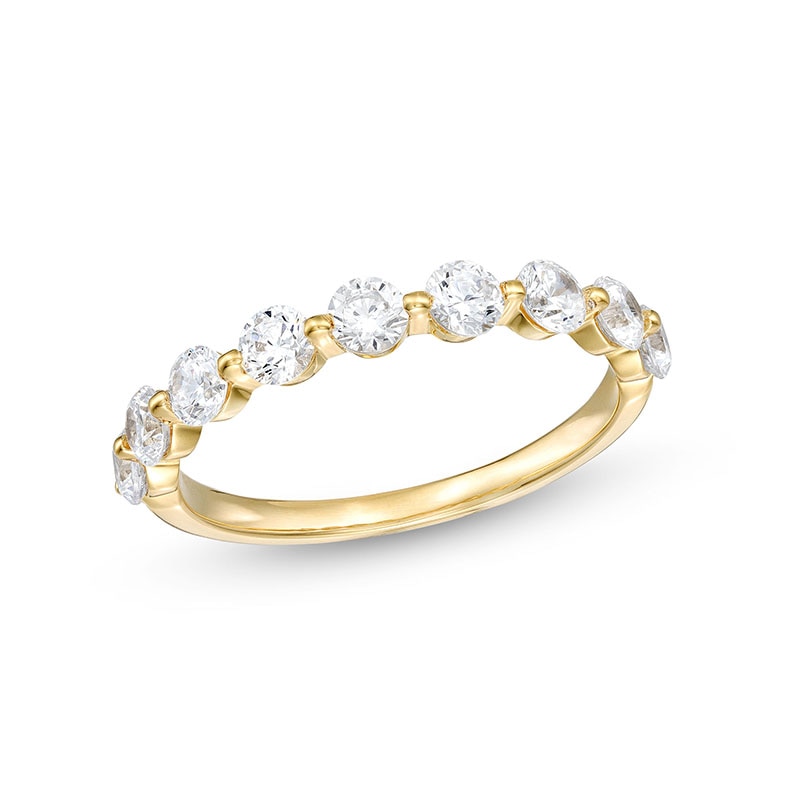 Main Image 1 of Previously Owned - 1 CT. T.W. Diamond Nine Stone Band in 14K Gold (I/I2)