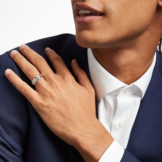 Previously Owned - 3/4 CT. T.w. Diamond Seven Stone Wedding Band in 10K White Gold