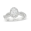 Thumbnail Image 1 of Previously Owned - Kleinfeld® x Zales 1-3/4 CT. T.W. Oval Lab-Grown Diamond Frame Twist Engagement Ring in Platinum