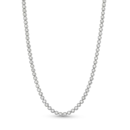 Previously Owned - 3 CT. T.W. Lab-Grown Diamond Tennis Necklace in 10K White Gold (I/I1)