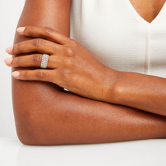 Previously Owned - 1/4 CT. T.w. Diamond Edge Multi-Row Band in 10K Gold