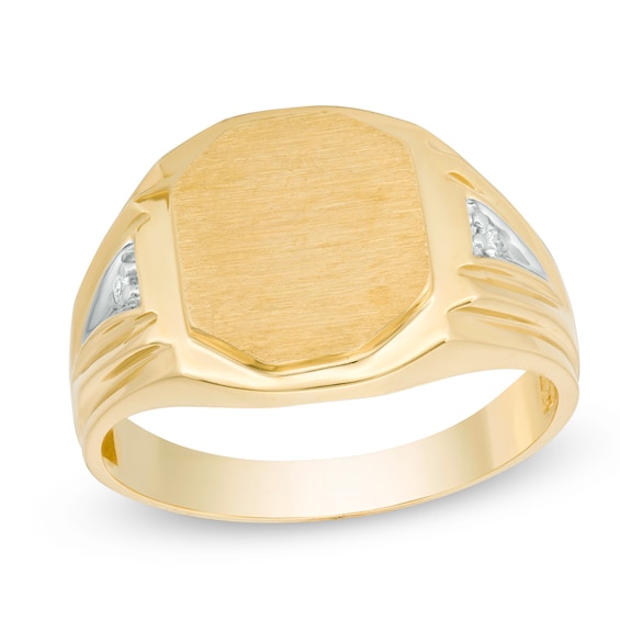 Previously Owned - Diamond Accent Signet Ring in 10K Gold