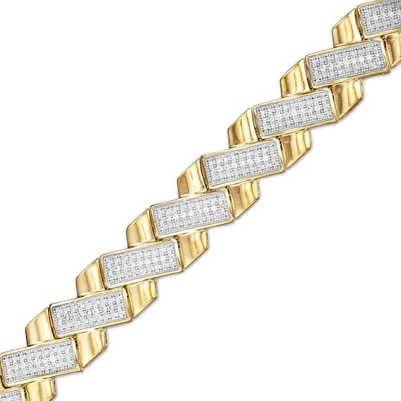 Previously Owned - 1/2 CT. T.w. Diamond "X" Link Bracelet in 10K Gold - 8.5"