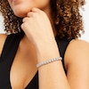 Thumbnail Image 2 of Previously Owned - 1 CT. T.W. Multi-Diamond Cascading Line Bracelet in Sterling Silver - 7.25"