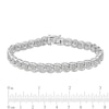 Thumbnail Image 4 of Previously Owned - 1 CT. T.W. Multi-Diamond Cascading Line Bracelet in Sterling Silver - 7.25"