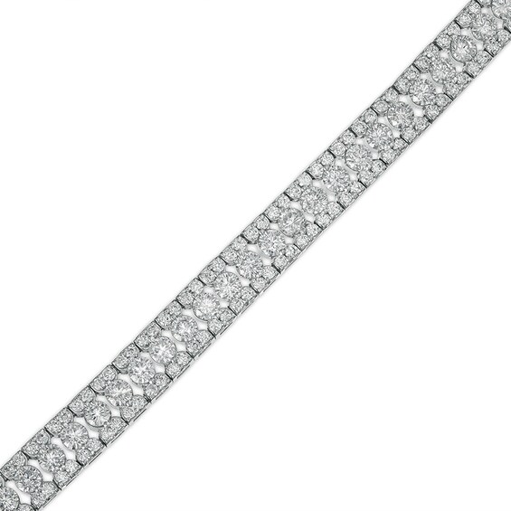 Previously Owned - 6 CT. T.w. Diamond Multi-Row Line Bracelet in 10K White Gold