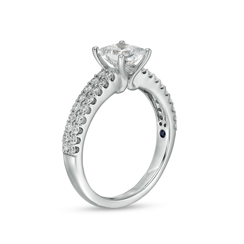 Main Image 3 of Previously Owned - Vera Wang Love Collection 1-1/2 CT. T.W. Lab-Grown Diamond Double Row Ring in 14K White Gold