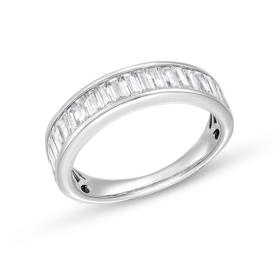 Previously Owned - 1 CT. T.w. Baguette-Cut Lab-Grown Diamond Band in 14K White Gold (F/Vs2)