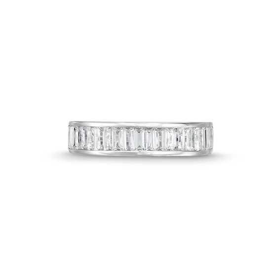 Previously Owned - 1 CT. T.w. Baguette-Cut Lab-Grown Diamond Band in 14K White Gold (F/Vs2)