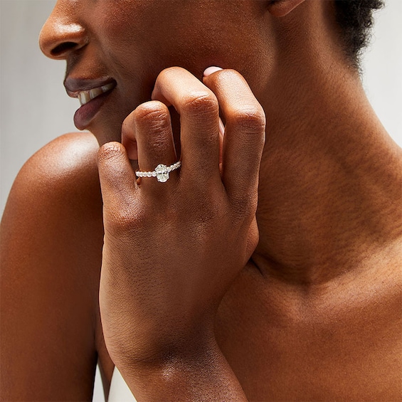 Previously Owned - 1-1/2 CT. T.w. Oval Lab-Grown Diamond Engagement Ring in 14K Gold (I/Si2)