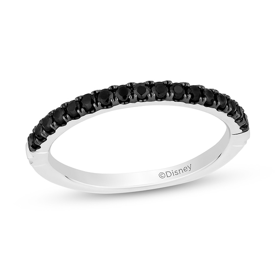 Previously Owned - Enchanted Disney Villains 1/3 CT. T.w. Black Diamond Band in 14K White Gold
