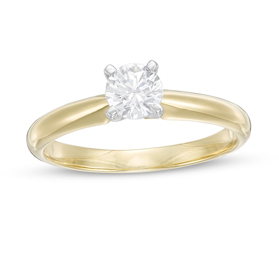 Previously Owned - 1/2 CT. T.w. Diamond Solitaire Engagement Ring in 14K Gold (I/I2)