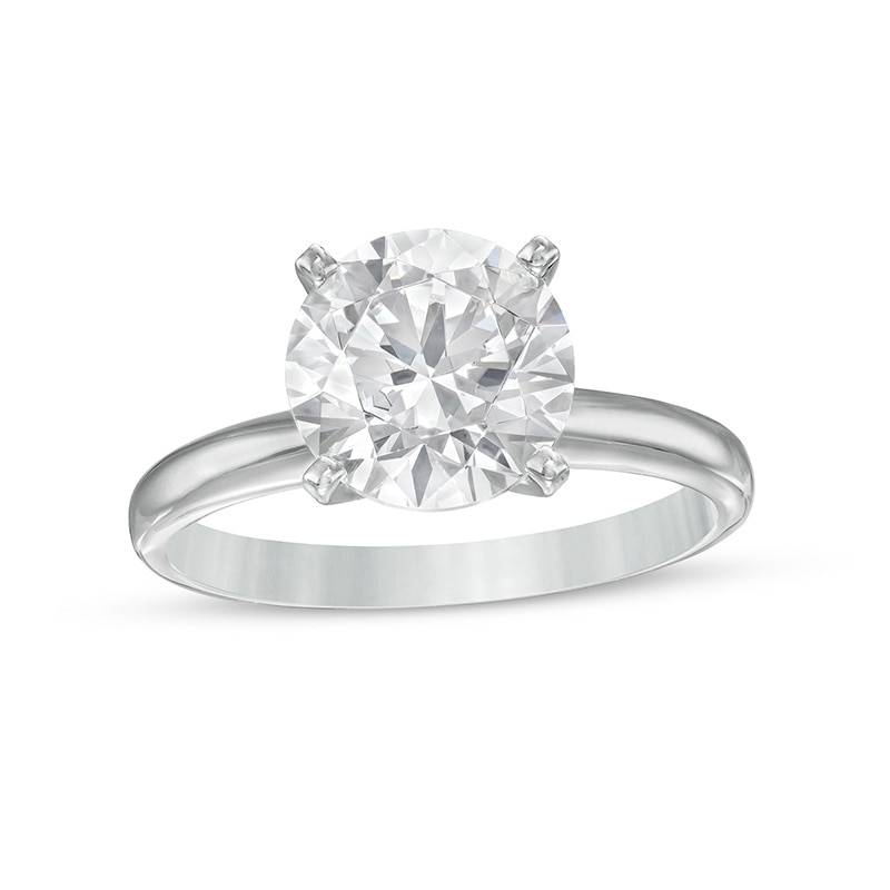 Main Image 1 of Previously Owned - 3 CT. Diamond Solitaire Engagement Ring in 14K White Gold (I/I2)