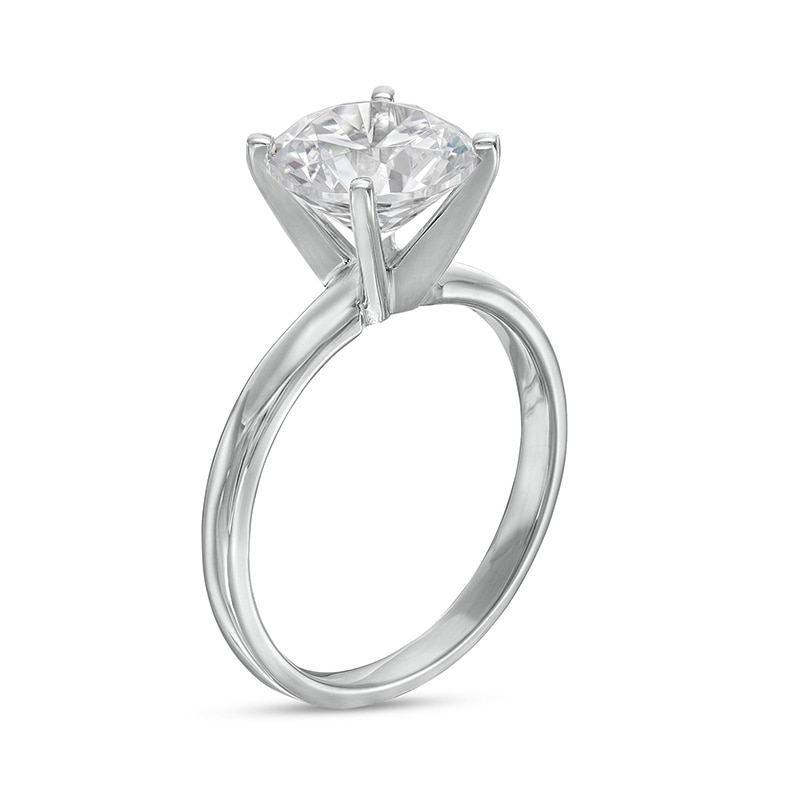 Main Image 3 of Previously Owned - 3 CT. Diamond Solitaire Engagement Ring in 14K White Gold (I/I2)