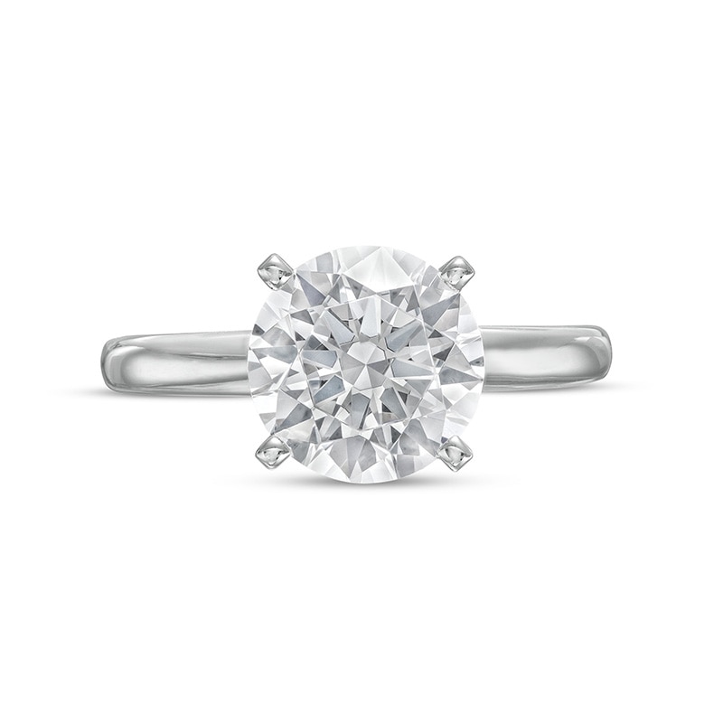 Main Image 4 of Previously Owned - 3 CT. Diamond Solitaire Engagement Ring in 14K White Gold (I/I2)