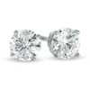 Thumbnail Image 1 of Previously Owned - 1 CT. T.W. Diamond Solitaire Stud Earrings in 14K White Gold (I/I1)