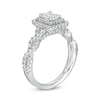 Thumbnail Image 3 of Previously Owned - 1-1/2 CT. T.W. Radiant-Cut Diamond Frame Braided Shank Engagement Ring in Platinum (I/SI2)