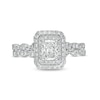 Thumbnail Image 4 of Previously Owned - 1-1/2 CT. T.W. Radiant-Cut Diamond Frame Braided Shank Engagement Ring in Platinum (I/SI2)