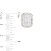 Thumbnail Image 2 of Previously Owned - 1 CT. T.W. Rectangular Multi-Diamond Cushion Frame Stud Earrings in 10K Gold