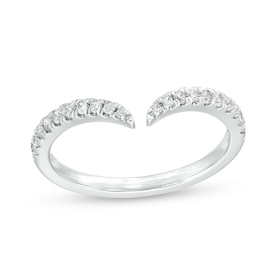 Previously Owned - 1/4 CT. T.w. Diamond Open Contour Anniversary Band in 14K White Gold - Size 7