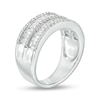 Thumbnail Image 3 of Previously Owned - 7/8 CT. T.W. Baguette and Round Diamond Multi-Row Anniversary Band in 14K White Gold