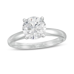 Previously Owned - 1-1/2 CT. Lab-Grown Diamond Solitaire Engagement Ring in 14K White Gold (F/VS2)