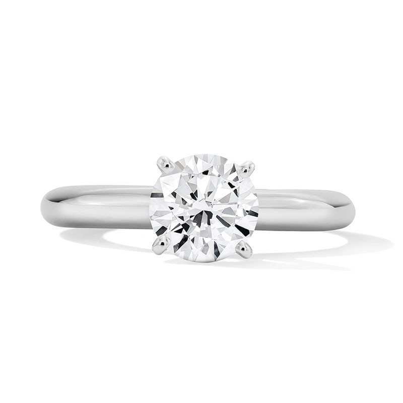 Main Image 1 of Previously Owned - 1 CT. Lab-Grown Diamond Solitaire Engagement Ring in 14K White Gold (F/VS2)