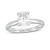 Thumbnail Image 1 of Previously Owned - 1-1/2 CT. Oval Lab-Grown Diamond Solitaire Engagement Ring in 14K White Gold (F/VS2)