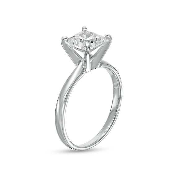 Previously Owned - 1-1/2 CT. Princess-Cut Lab-Grown Diamond Solitaire Engagement Ring in 14K White Gold (F/Vs2)