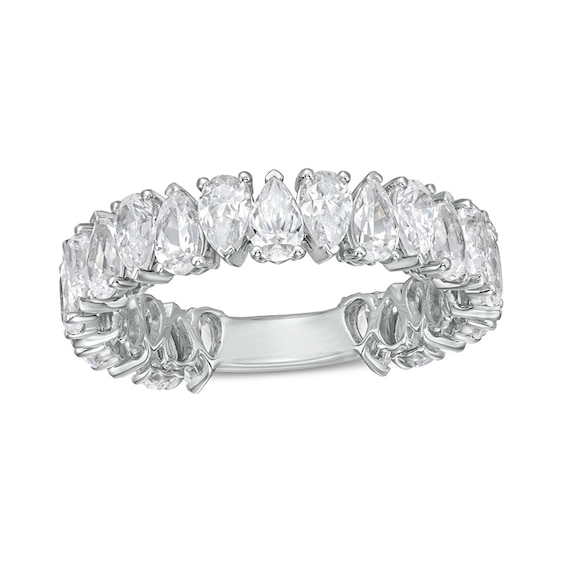 Previously Owned - 3 CT. T.w. Pear-Shaped Lab-Grown Diamond Eternity Anniversary Band in 14K White Gold (F/Vs2)