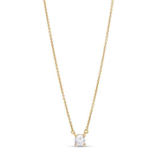 Previously Owned - 1/3 CT. Lab-Grown Diamond Solitaire Necklace in 14K Gold (F/Si2)