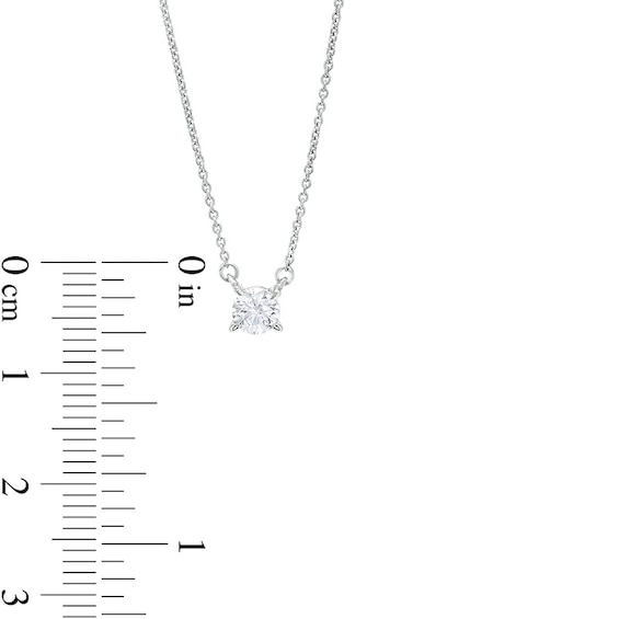 Previously Owned - 1/3 CT. Lab-Grown Diamond Solitaire Necklace in 14K White Gold (F/Si2)