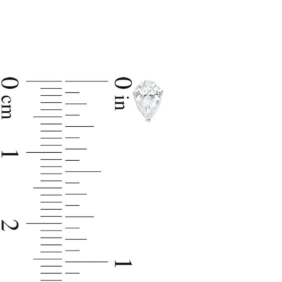 Previously Owned - 1/2 CT. T.w. Pear-Shaped Lab-Grown Diamond Solitaire Stud Earrings in 14K White Gold (F/Si2)