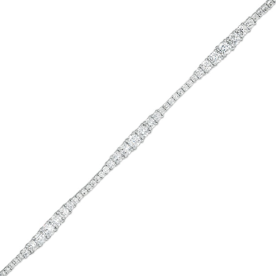 Previously Owned - 5 CT. T.w. Journey Lab-Grown Diamond Tennis Bracelet in 14K White Gold (F/Si2) - 7.25"