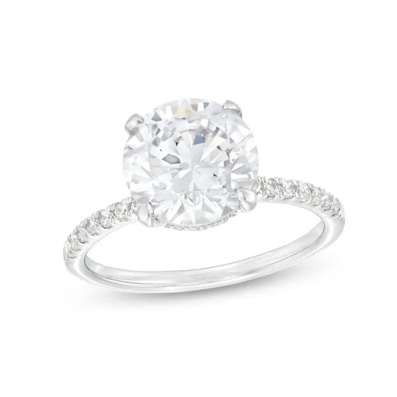 Previously Owned - 3-1/4 CT. T.w. Lab-Grown Diamond Engagement Ring in 14K White Gold (I/Si2)
