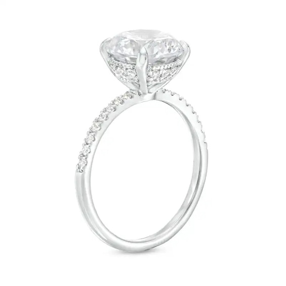 Previously Owned - 3-1/4 CT. T.w. Lab-Grown Diamond Engagement Ring in 14K White Gold (I/Si2)