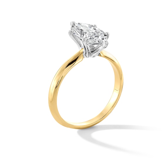 Previously Owned - 2 CT. T.w. Marquise-Cut Lab-Grown Diamond Solitaire Engagement Ring in 14K Yellow Gold (F/Vs2)
