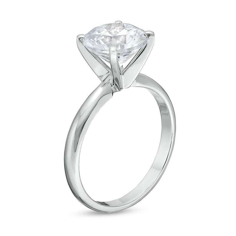 Main Image 4 of Previously Owned - 3 CT. Lab-Grown Diamond Solitaire Engagement Ring in 14K White Gold (I/SI2)